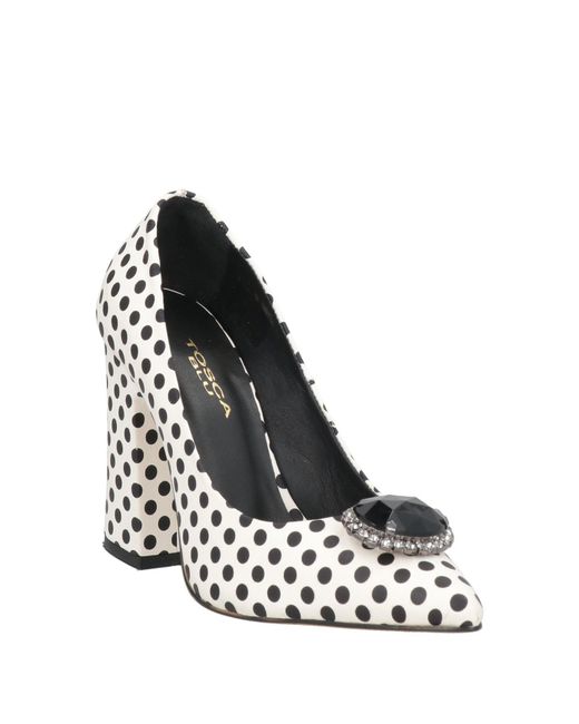 Tosca Blu White Pumps Leather