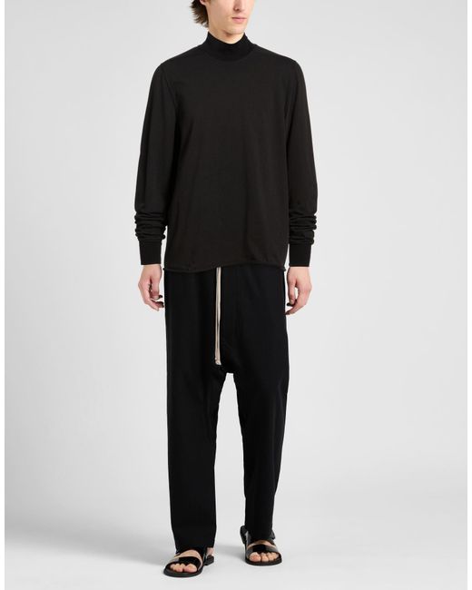 Rick Owens Black Sweatshirt Cotton for men