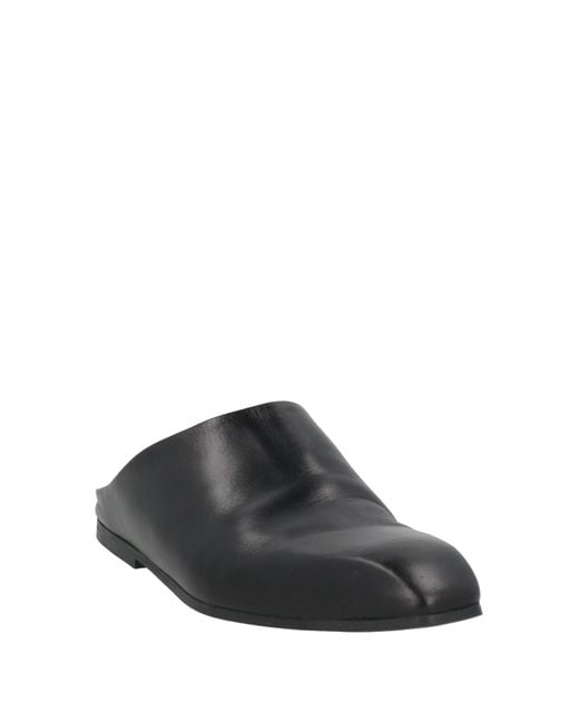 Alysi Black Accessoreria Mules & Clogs Leather