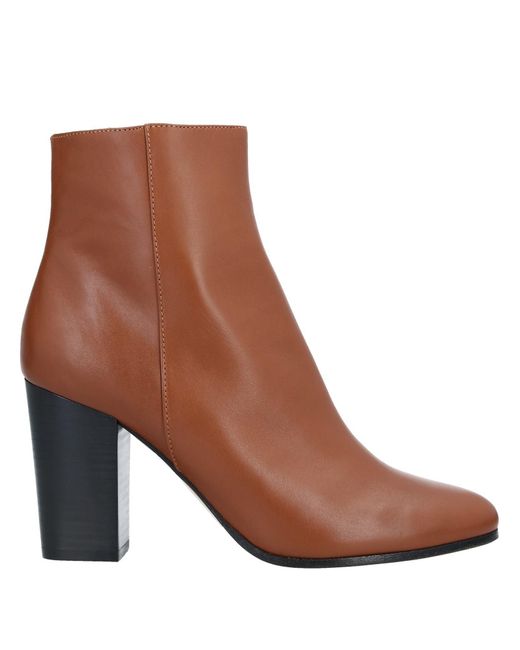 Maje Ankle Boots in Brown - Lyst