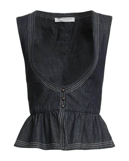 Philosophy Di Lorenzo Serafini Black Top Cotton