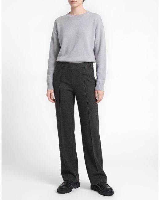Cambio Gray Charcoal Pants Polyester, Wool, Elastane