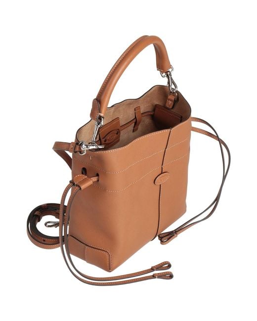 Tod's Brown Camel Handbag Leather
