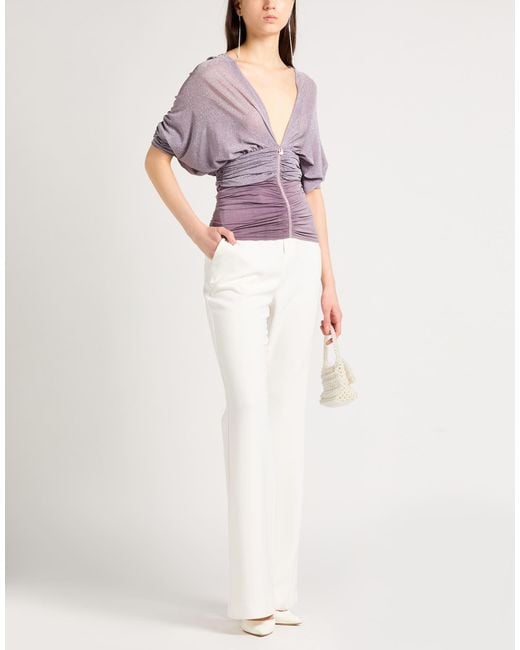 Elisabetta Franchi Gray Top Viscose, Polyamide, Polyester