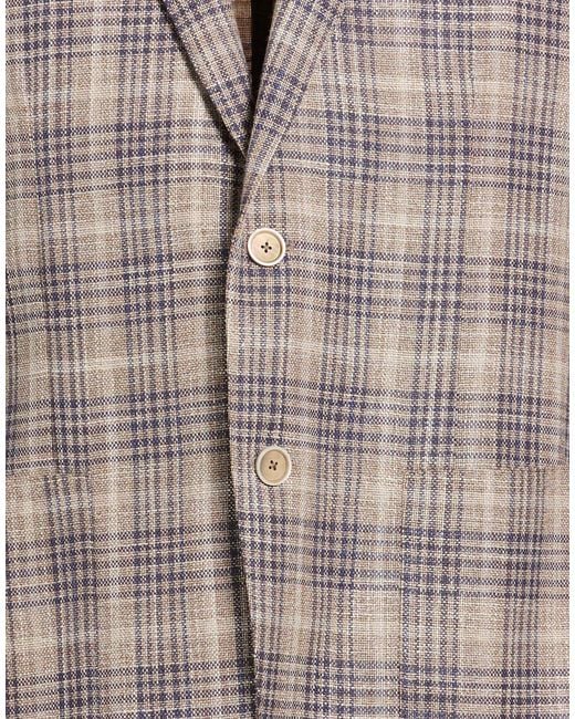 Lardini Brown Blazer Wool, Silk for men
