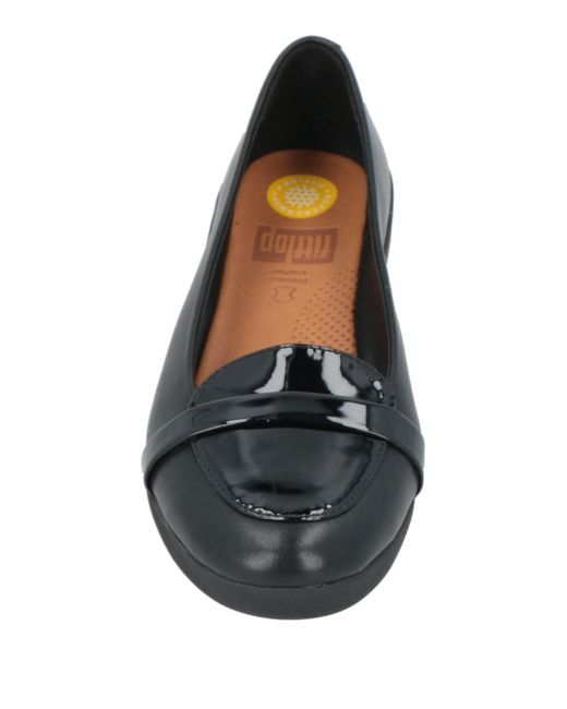 Fitflop Black Loafers Leather