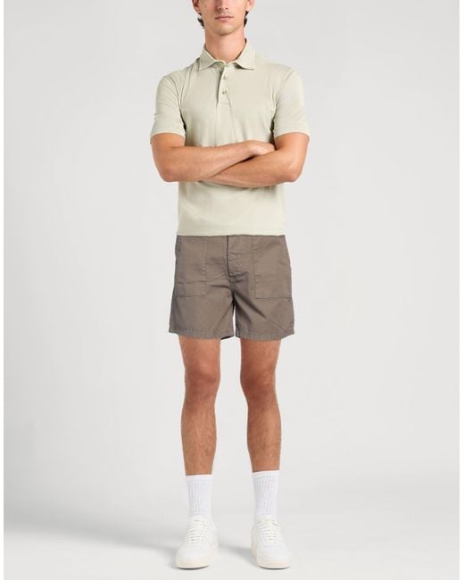 Saucony Gray Khaki Shorts & Bermuda Shorts Cotton for men