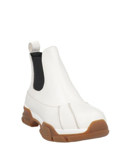 Erika Cavallini Semi Couture White Ankle Boots