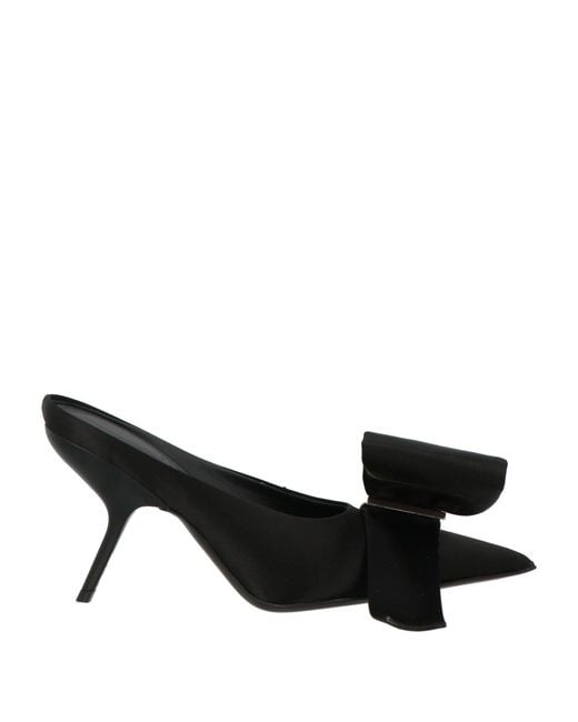 Ferragamo Black Emii 85 T Mules & Clogs Textile Fibers