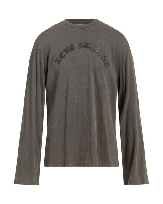 Acne Gray Dark T-Shirt Organic Cotton for men