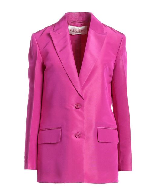 Valentino Garavani Pink Fuchsia Blazer Silk