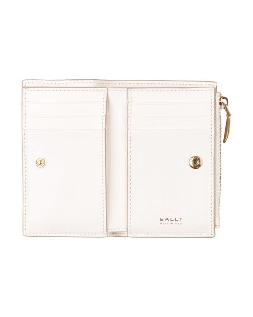Bally Natural Ivory Wallet Leather