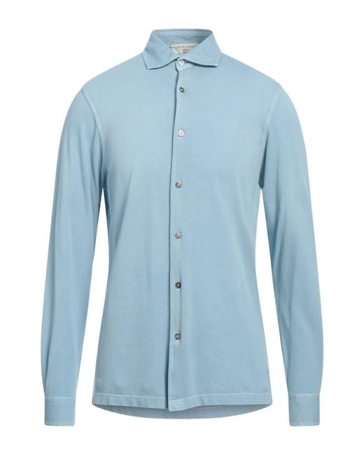 FILIPPO DE LAURENTIIS Blue Shirt for men