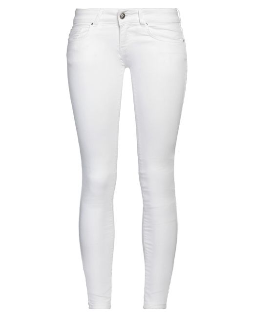 Fifty Four Denim Trousers in White | Lyst