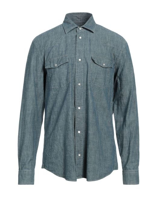 Dondup Blue Denim Shirt for men