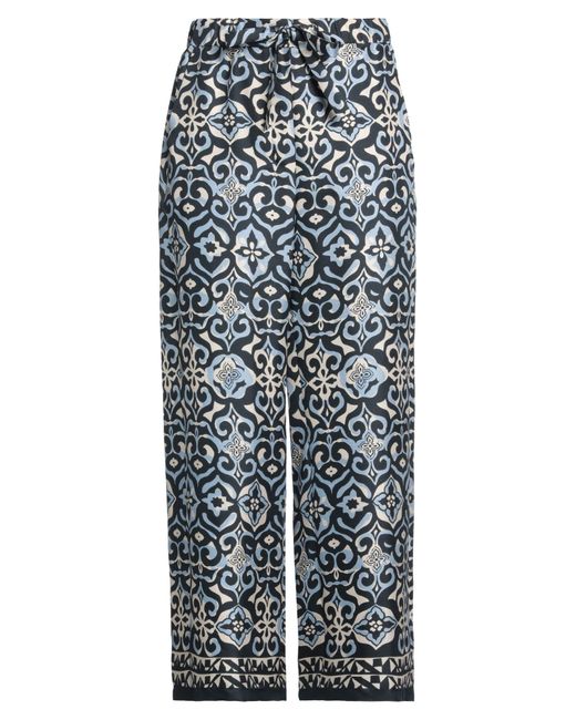 Max Mara Blue Pants Silk
