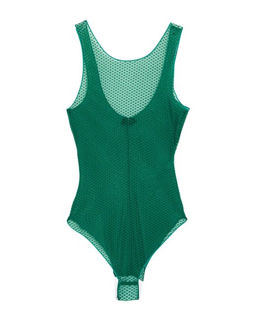 Elisabetta Franchi Green Bodysuit Polyamide, Elastane