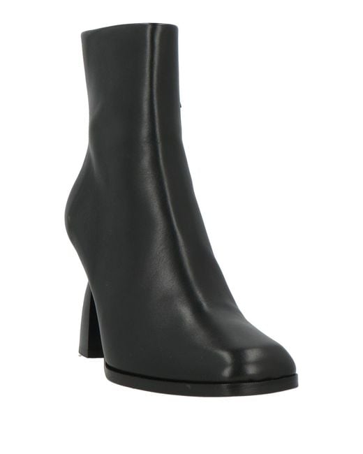NODALETO Black Ankle Boots Leather
