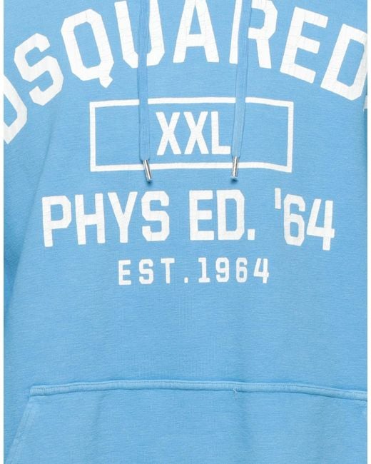 DSquared² Blue Sweatshirt Cotton, Elastane for men