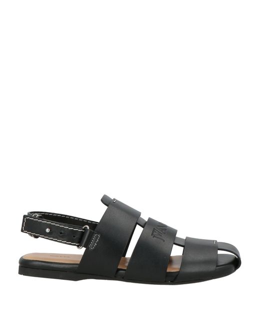 J.W. Anderson Black Sandals Calfskin