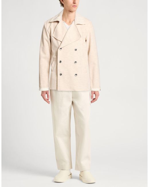 Takeshy Kurosawa Natural Coat Recycled Polyester, Polyester, Viscose for men