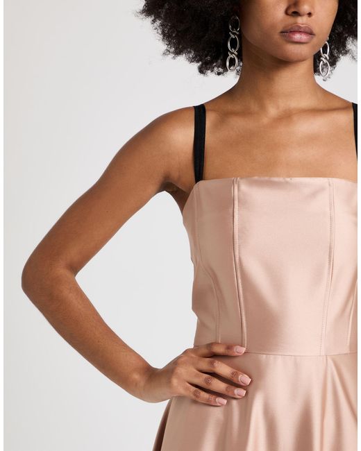 Imperial Pink Midi Dress Polyester, Elastane