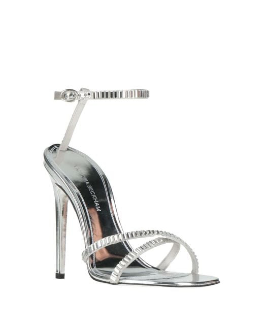 Victoria Beckham White Sandals Textile Fibers