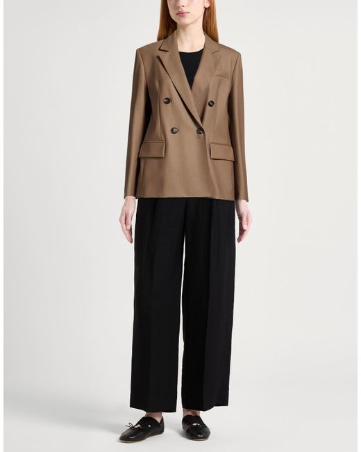 Tela Brown Blazer Polyester, Virgin Wool, Elastane