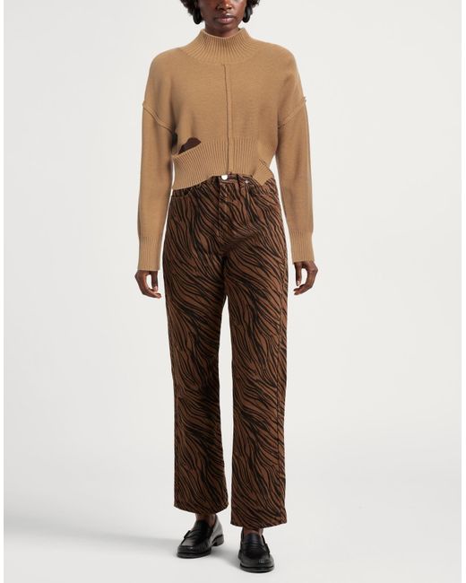 MM6 by Maison Martin Margiela Natural Mustard Turtleneck Cotton, Wool