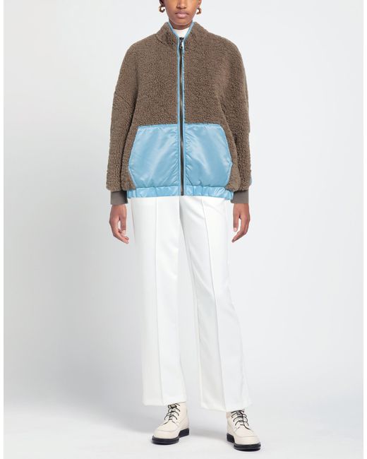 WEILI ZHENG Brown Shearling & Teddy