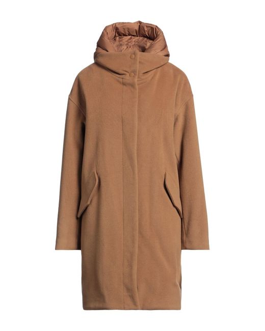 Woolrich Brown Camel Puffer Wool, Polyamide, Cashmere, Polyester