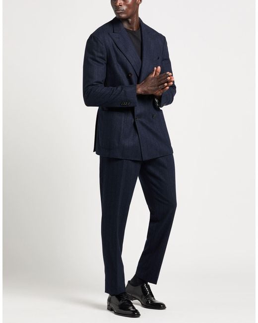 Boglioli Blue Midnight Suit Virgin Wool for men