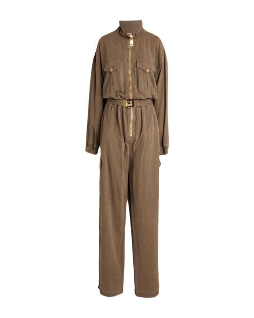 Elisabetta Franchi Natural Jumpsuit Lyocell