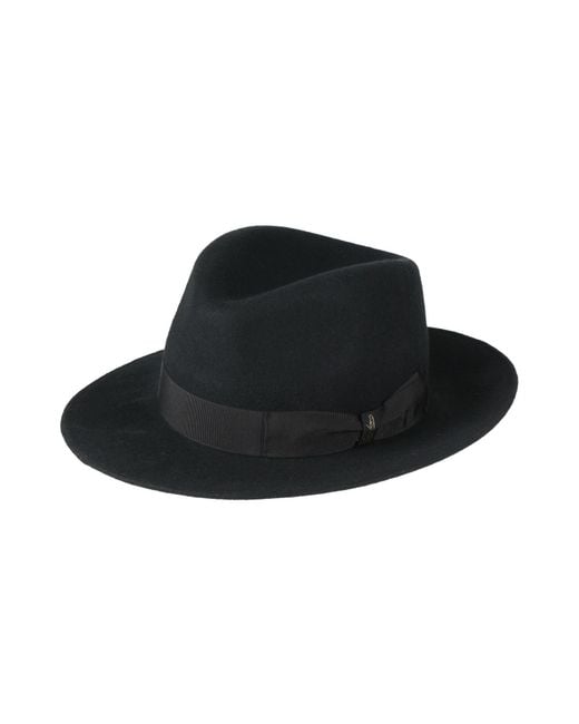Borsalino Black Hat Wool for men