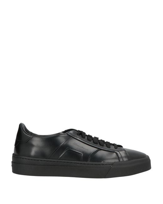 Santoni Black Trainers for men