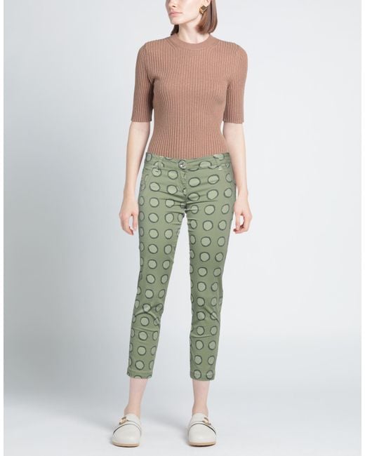 Jacob Cohen Green Pants Cotton, Elastane