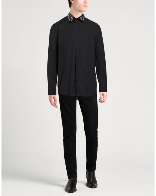 Versace Blue Shirt Cotton for men