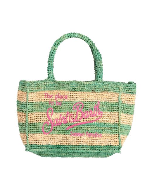 Mc2 Saint Barth Green Handbag Natural Raffia
