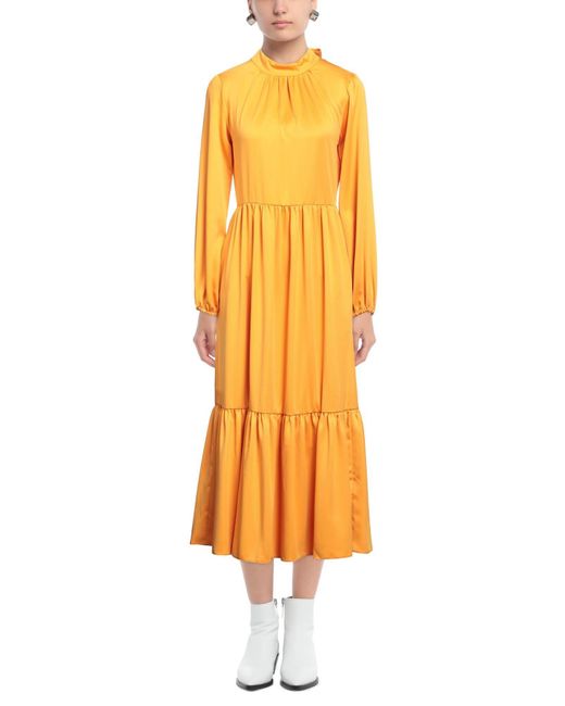 Closet Orange Midi Dress