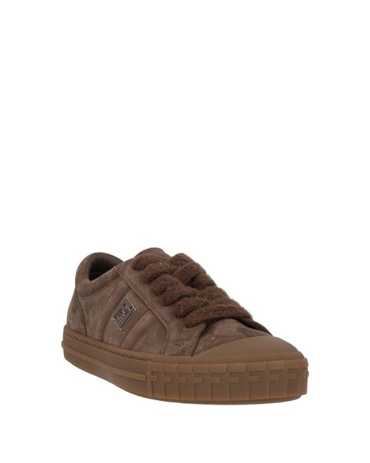 Fendi Brown Sneakers Leather for men