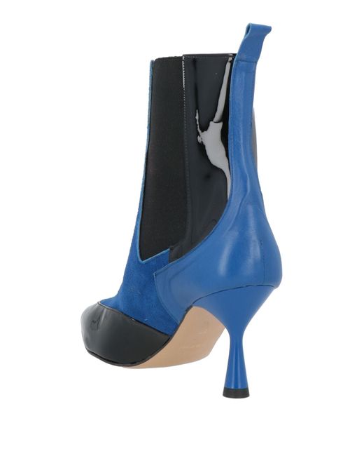 Islo Isabella Lorusso Blue Bright Ankle Boots Soft Leather