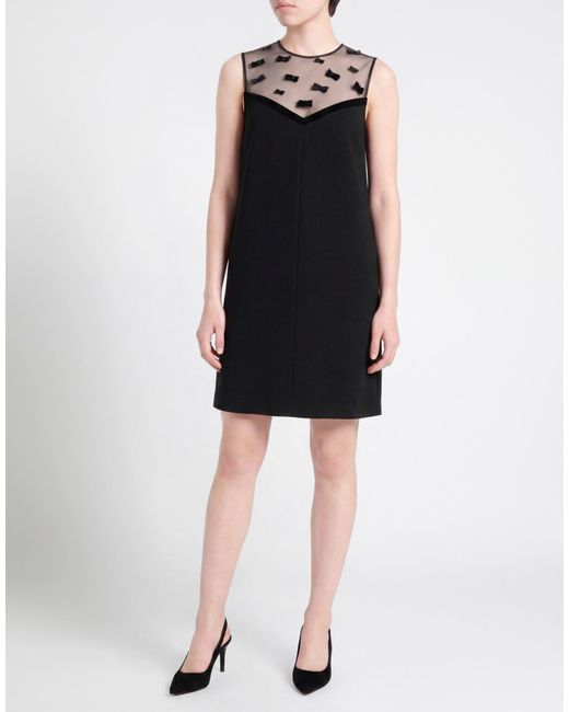 Max Mara Black Mini Dress Triacetate, Polyester, Viscose