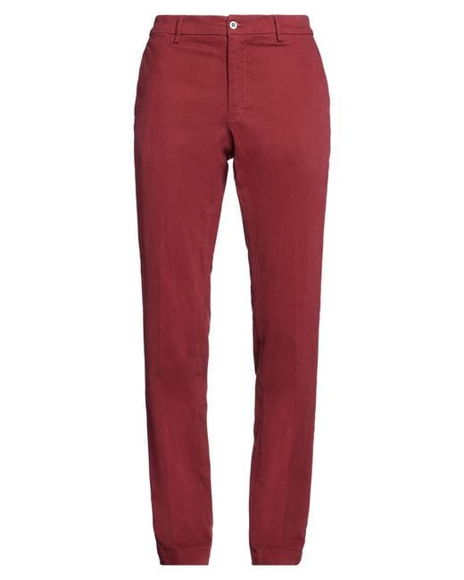 Mason's Red Pants Modal, Cotton, Elastane for men