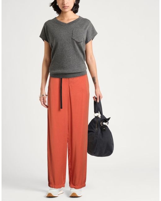 White Sand Red Pants Lyocell