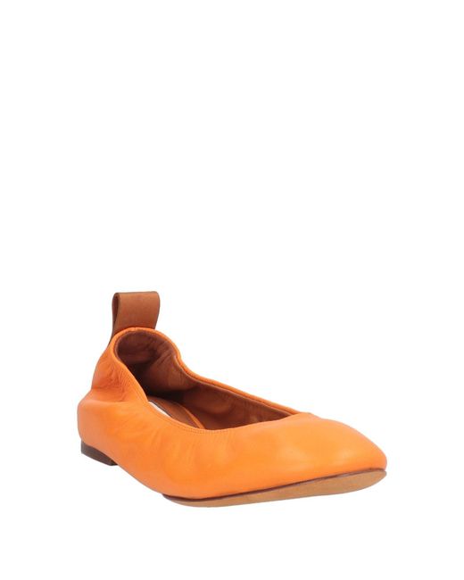 Lanvin Orange Ballet Flats