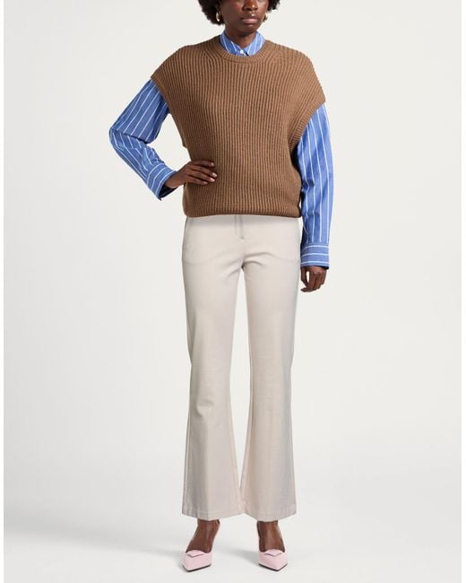 Beatrice B. White Pants Viscose, Nylon, Elastane