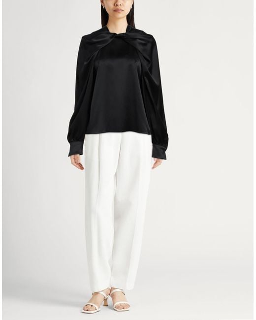Max Mara Black Top Silk