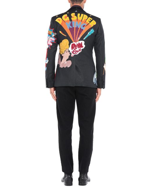 Dolce & Gabbana Black Blazer Acetate, Polyamide, Silk, Elastane, Polyester for men