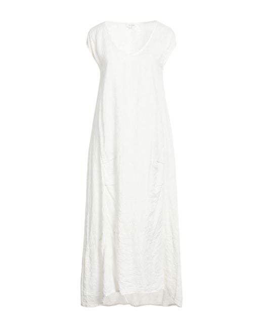 Crossley White Midi Dress Linen