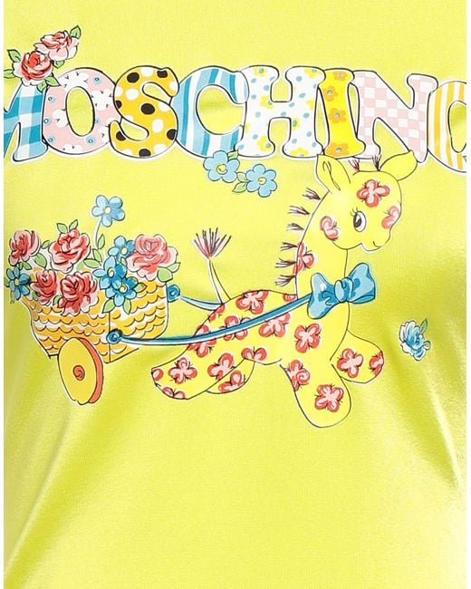 Moschino Yellow Couture T-Shirt Viscose, Elastane